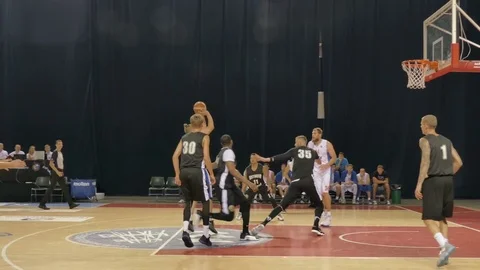 Samara, Russia - August 27, 2017. Basketball match "Samara" vs "Saratov" Stock-Footage 80288742