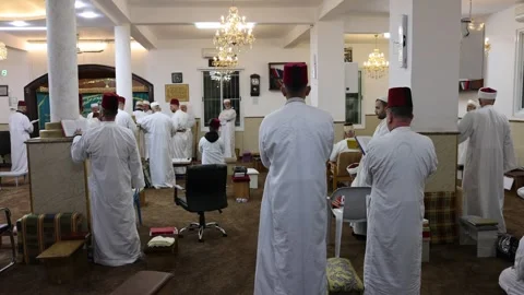 Samaritans Mark Passover Gerizim West Bank 6 Stock Footage 334520773