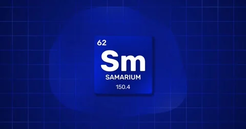 Samarium chemical element Periodic Table Stock Footage 297546928