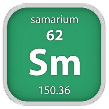 Samarium material sign 写真素材