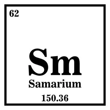 Samarium Periodic Table of the Elements Vector illustration eps 10 Stock Illustration