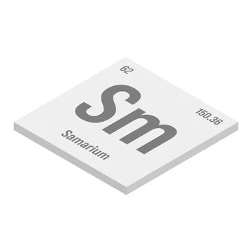 Samarium, Sm, periodic table element Stock Illustration