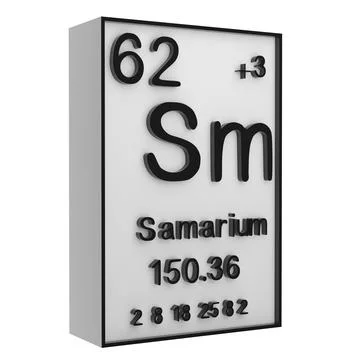 Samarium,Phosphorus on the periodic table of the elements on white blackgro.. イラスト素材