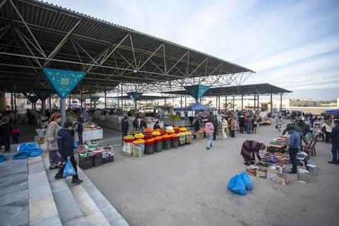 The Samarkand bazaar at noon. Fotos Stock