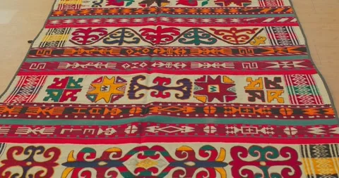 Samarkand carpet is handmade, made according to ancient classical technologies Stock Footage 271170463