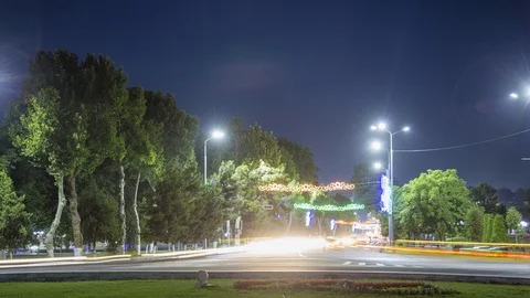 Samarkand City panorama timelapse Stock Footage 130153635