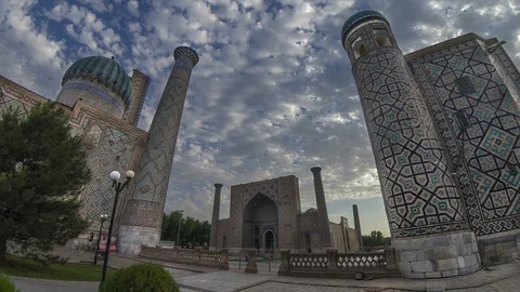 Samarkand Registan UHD Stock Footage 128928462