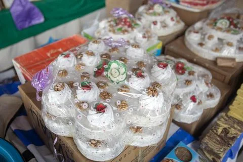 Samarkand sweets look creative. Stock Photos