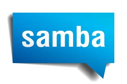 Samba blue 3d speech bubble Illustrazione stock