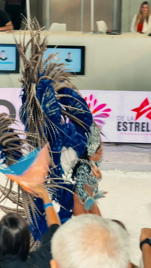 Samba dancers marching at Corrientes Carnival night parade. February 28, 2026. Stock Footage 330074252