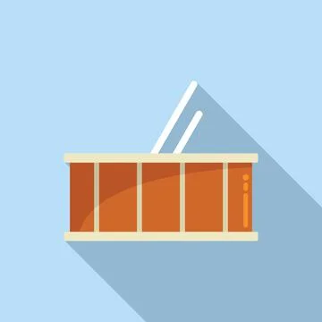 Samba drum icon flat vector. Music kit Stock Illustration