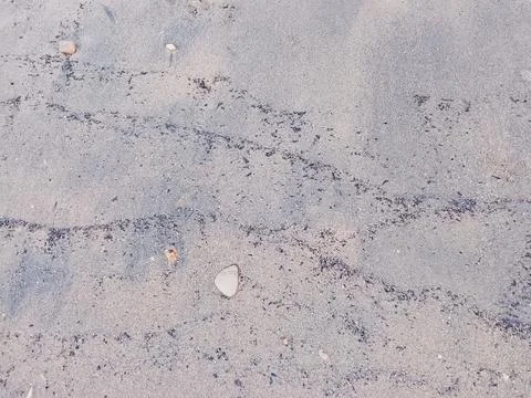 Samba River Beach Sand Texture - Natural Stones and Wave Pattern Stock Photos