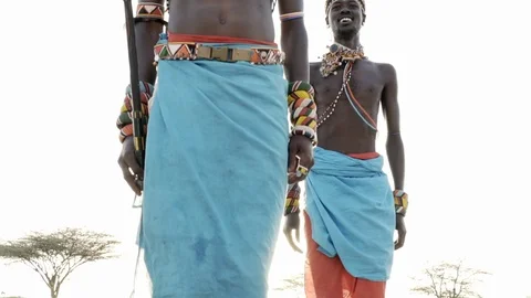 Samburu Warriors Stock Footage 94524311