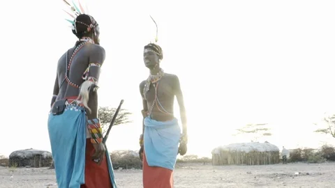 Samburu Warriors Stock Footage 94524682