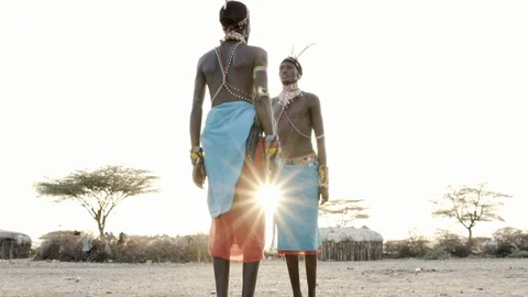 Samburu Warriors Stock Footage 94524826