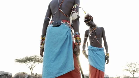 Samburu Warriors Stock Footage 94525255