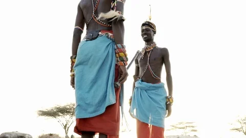 Samburu Warriors Stock Footage 94525588