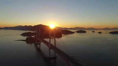 Samcheonpo Bridge Sunset 스톡 동영상 317536676