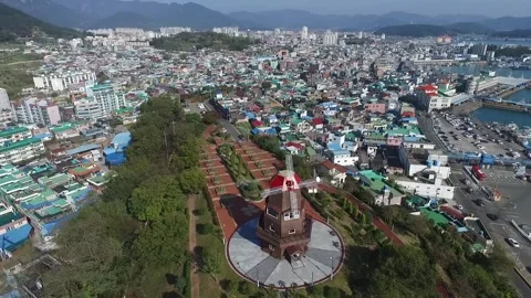 Samcheonpo Harbor Panorama 스톡 동영상 317675209