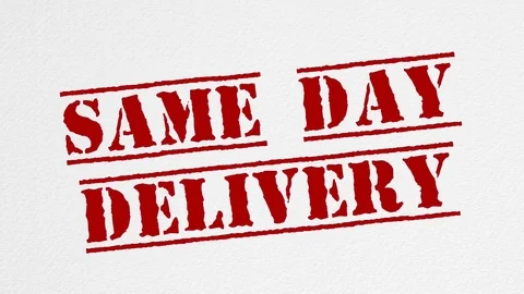 Same day delivery title stamp animation 動画素材 85427906