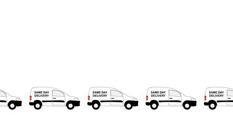 Same Day Delivery Van Illustrazione stock