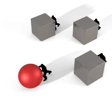 Same goal, different strategies. Stock Illustration