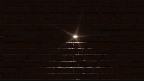 Same Light Animation Variant on Stone Wall Stock Footage 329042147