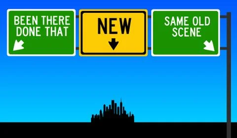 Same old scene Stock Illustration