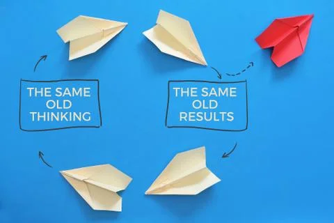 The Same Old Thinking The Same Old Results Stock Photos