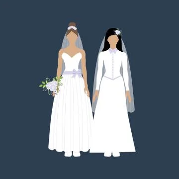 Same sex wedding Illustrazione stock