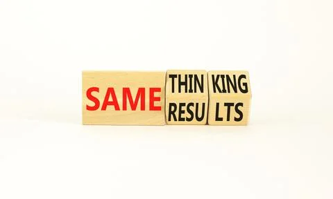 Same thinking and result symbol. Concept words Same thinking same results o.. Stock Photos