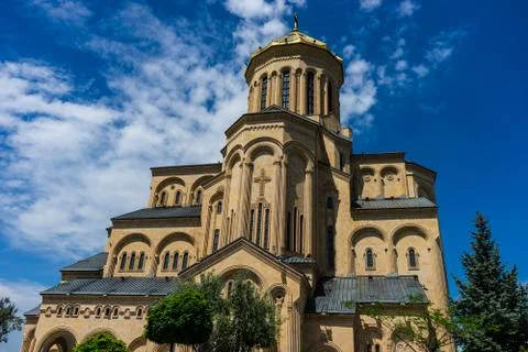 Sameba cathedral in Tbilisi, Georgia Stock Illustration