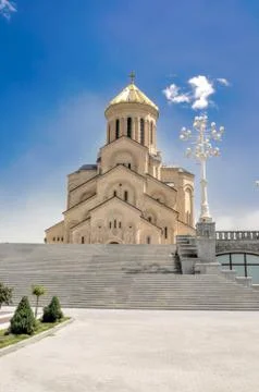 Sameba cathedral in tbilisi Stock Photos
