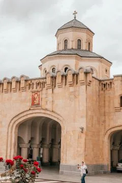 Sameba Cathedral in Tbilisi Stock Photos