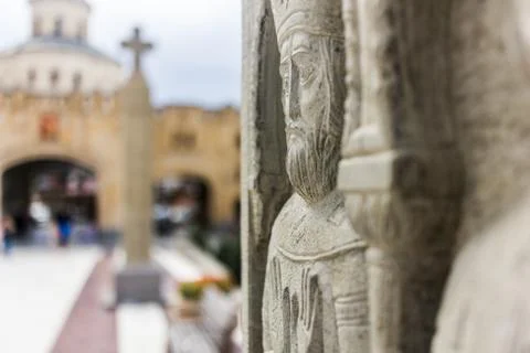 Sameba is The Holy Trinity Cathedral of Tbilisi in Georgia. Stock Photos
