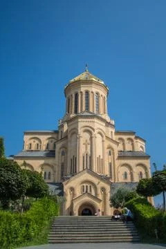 Sameba - Holy Trinity Cathedral of Tbilisi Georgia, August 2018 Stock Photos