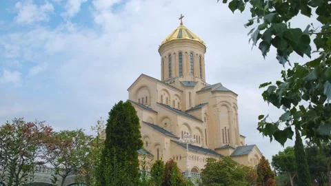 Sameba the main cathedral of the Georgian Orthodox Church Stock Footage 238449480