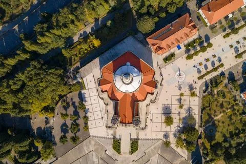Sameiro Sanctuary drone aerial view in Braga, Portugal Sameiro Sanctuary d... Fotos Stock