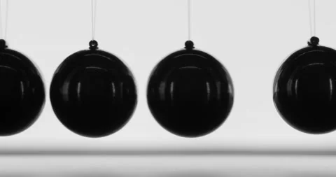 Сamera Slide over Newton's Cradle. Macro. Stock Footage 145546686