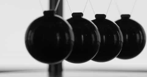 Сamera Slide over Newton's Cradle. Macro. Stock Footage 145546693