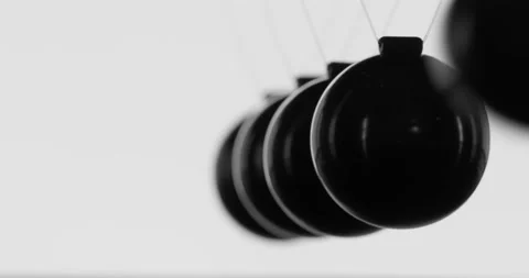 Сamera Slide over Newton's Cradle. Macro. Stock Footage 145546703