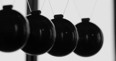 Сamera Slide over Newton's Cradle. Macro. Stock Footage 145546720