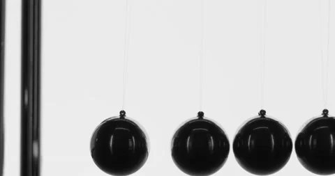 Сamera Slide over Newton's Cradle. Macro. Stock Footage 145546738