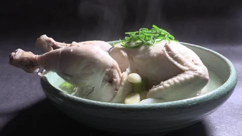Samgyetang as a nutritious dish. 스톡 동영상 294003097