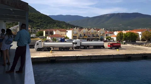 Sami ferry port. Stock Footage 197114375
