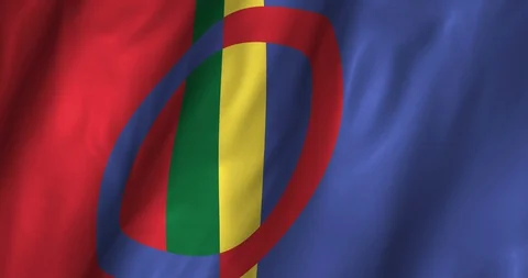 Sami Waving Flag 4K Stock Footage 127878905