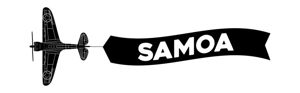 Samoa advertisement banner Stock Illustration