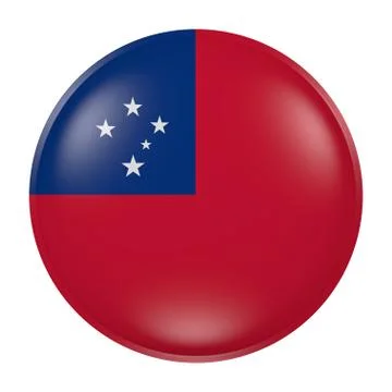 Samoa button on white background Stock Illustration