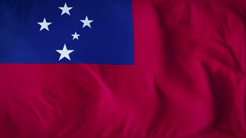 SAMOA COUNTRY FLAG Stock Footage 282414357