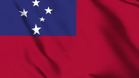 Samoa Flag 4K Animation Island Legacy in Motion Stock-Footage 313833138